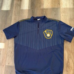Milwaukee Brewers Men's Zip Collar Shirt
